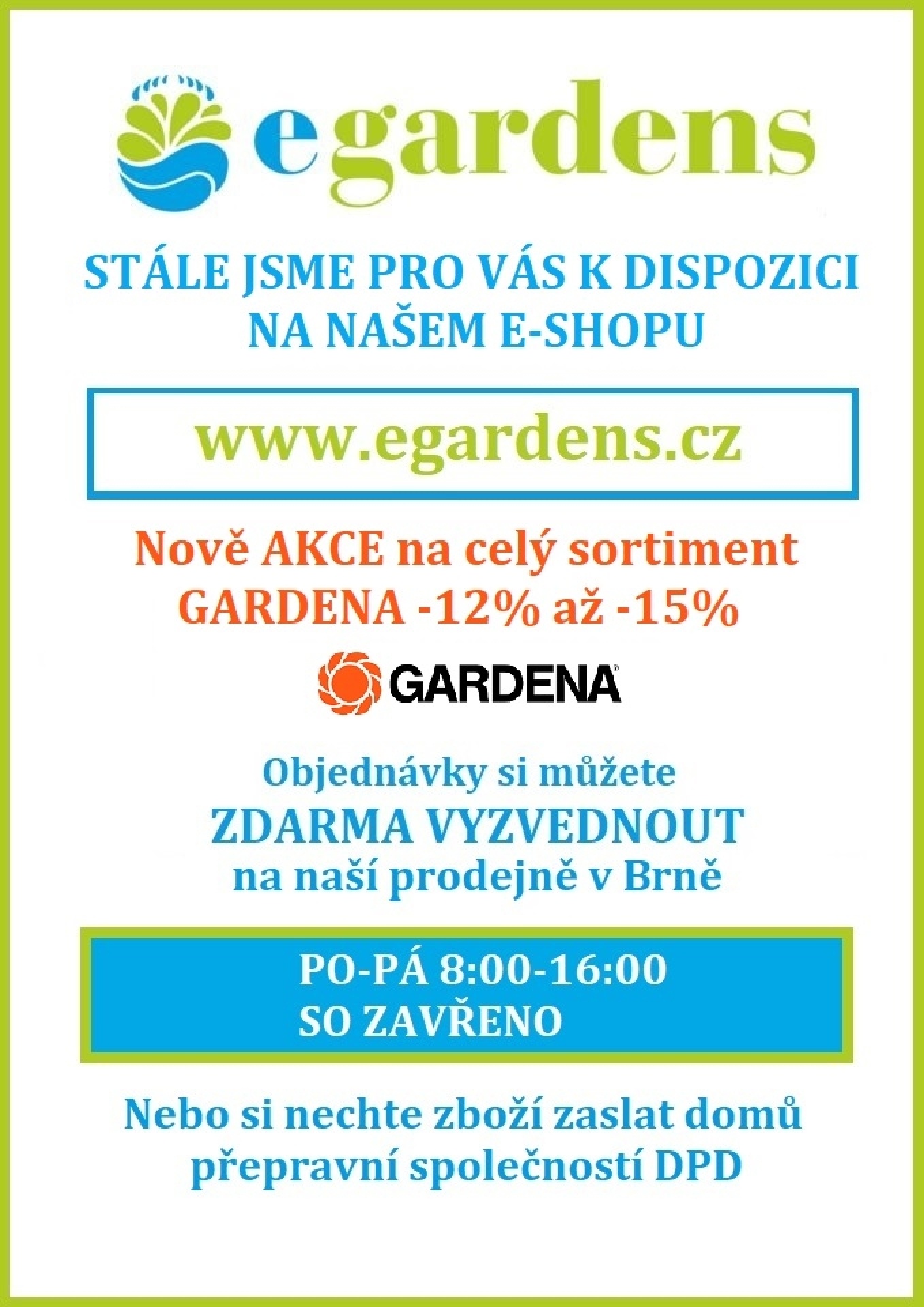 Gardena prodejny brno